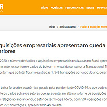 Fuses e aquisies empresariais apresentam queda em relao a anos anteriores